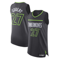 Trusc M.Timberwolves #27 Rudy Gobert Jordan Brand Anthracite Authentic Stitched Jerseys- Statement Edition