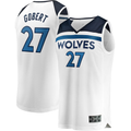 Trusc M.Timberwolves #27 Rudy Gobert White Fast Break Replica Player Stitched Jerseys - Association Edition