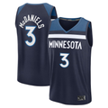 Trusc M.Timberwolves #3 Jaden McDaniels Navy Fast Break Replica Stitched Jerseys - Icon Edition