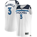 Trusc M.Timberwolves #3 Jaden McDaniels White Fast Break Replica Player Stitched Jerseys - Association Edition