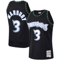 Trusc M.Timberwolves #3 Stephon Marbury Mitchell & Ness Black 1997-1998 Hardwood Classics Swingman Stitched Jerseys