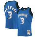 Trusc M.Timberwolves #3 Stephon Marbury Mitchell & Ness Blue 1996-1997 Hardwood Classics Swingman Stitched Jerseys