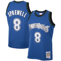 Trusc M.Timberwolves #8 Latrell Sprewell Mitchell & Ness Blue 2003-2004 Hardwood Classics Swingman Stitched Jerseys