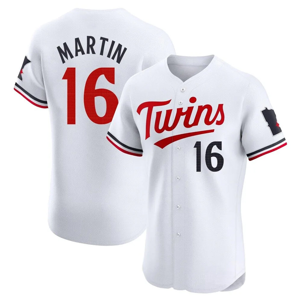 Trusc M.Twins #16 Austin Martin Player White Home Limited Elite Stitched Jerseys