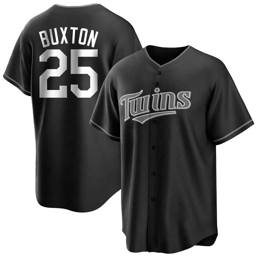 Trusc M.Twins #25 Byron Buxton Player Black Home Game Stitched Jerseys