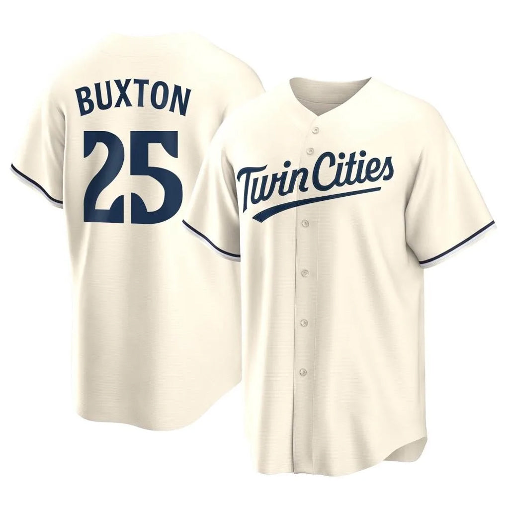 Trusc M.Twins #25 Byron Buxton Player Cream Game Limited Home Stitched Jerseys