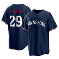 Trusc M.Twins #29 Rod Carew Player Navy Replica Alternate Home Stitched Jerseys