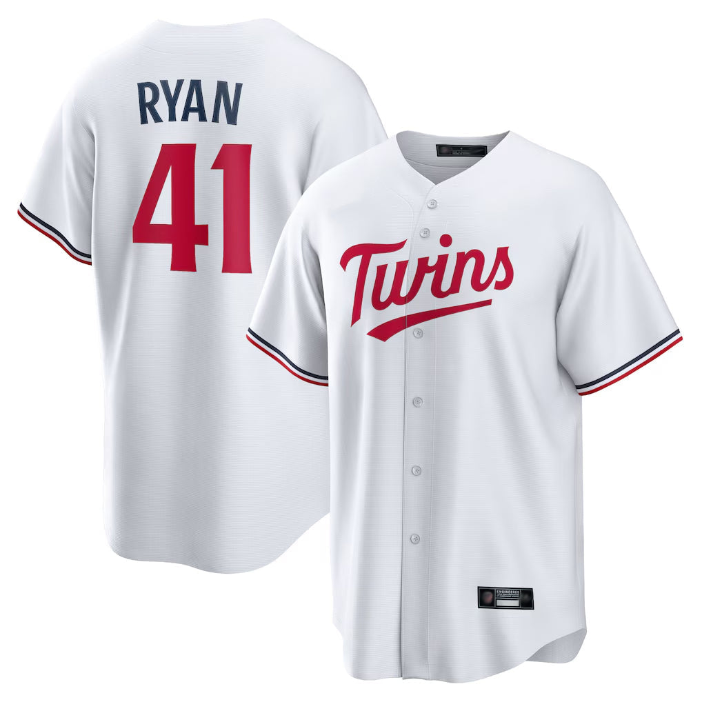 Trusc M.Twins #41 Joe Ryan Player White Home Game Stitched Jerseys