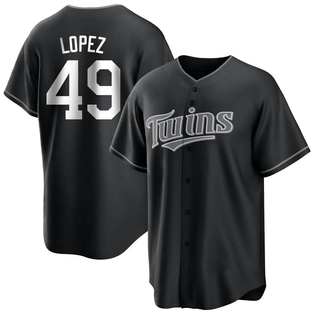Trusc M.Twins #49 Pablo Lopez Player Black Home Game Stitched Jerseys