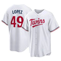 Trusc M.Twins #49 Pablo Lopez Player White Home Game Stitched Jerseys