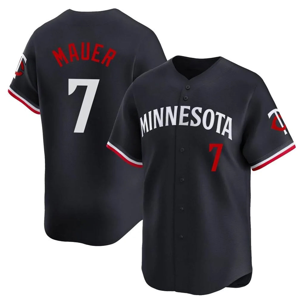 Trusc M.Twins #7 Joe Mauer Player Navy Home Limited Stitched Jerseys