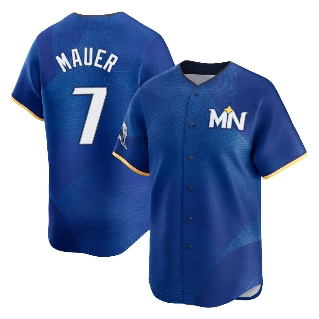 Trusc M.Twins #7 Joe Mauer Player Royal City Connect Limited Home Stitched Jerseys