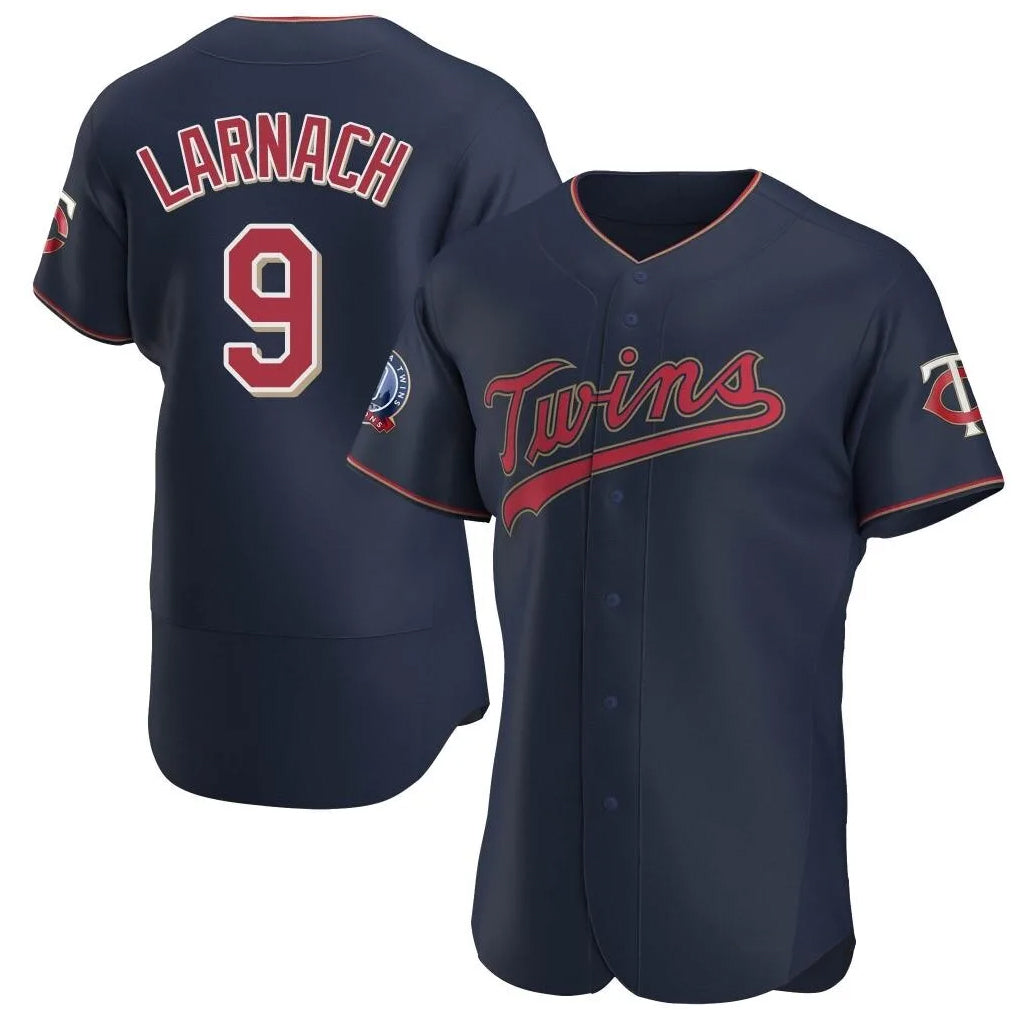 Trusc M.Twins #9 Trevor Larnach Player Navy 60th Home Limited Elite Stitched Jerseys
