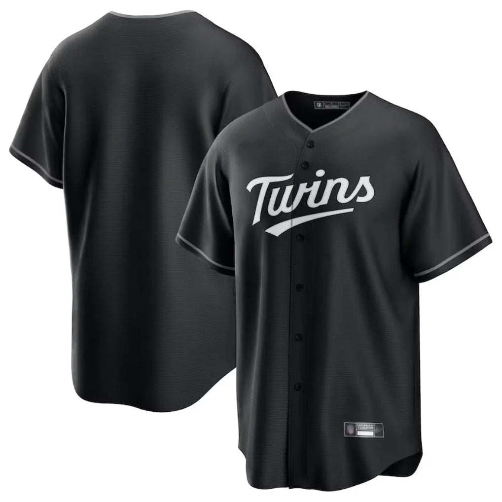 Trusc Minnesota Twins Blank Player Black Home Game Stitched Jerseys