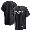 Trusc Minnesota Twins Blank Player Black Home Game Stitched Jerseys