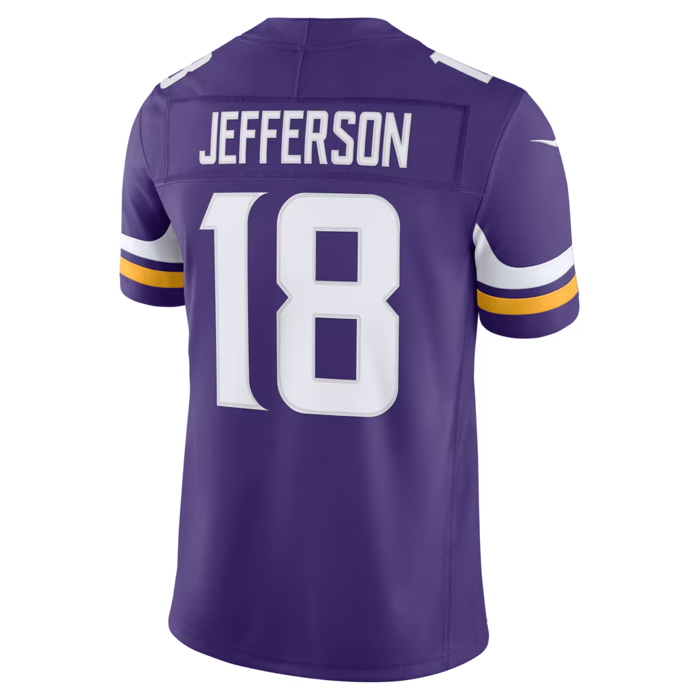 Trusc MN.Vikings #18 Justin Jefferson Purple Team Vapor F.U.S.E. Stitched Limited Jerseys