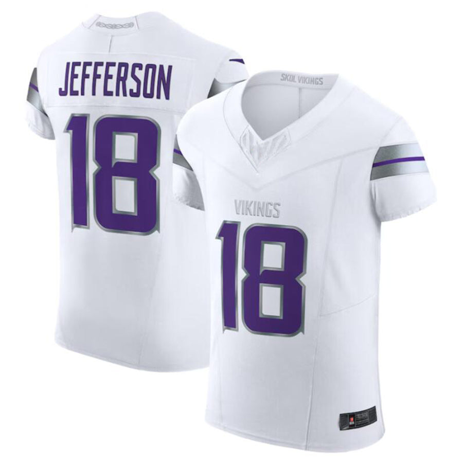 Trusc MN.Vikings #18 Justin Jefferson White Alternate Vapor F.U.S.E. Elite Player American Stitched Jerseys