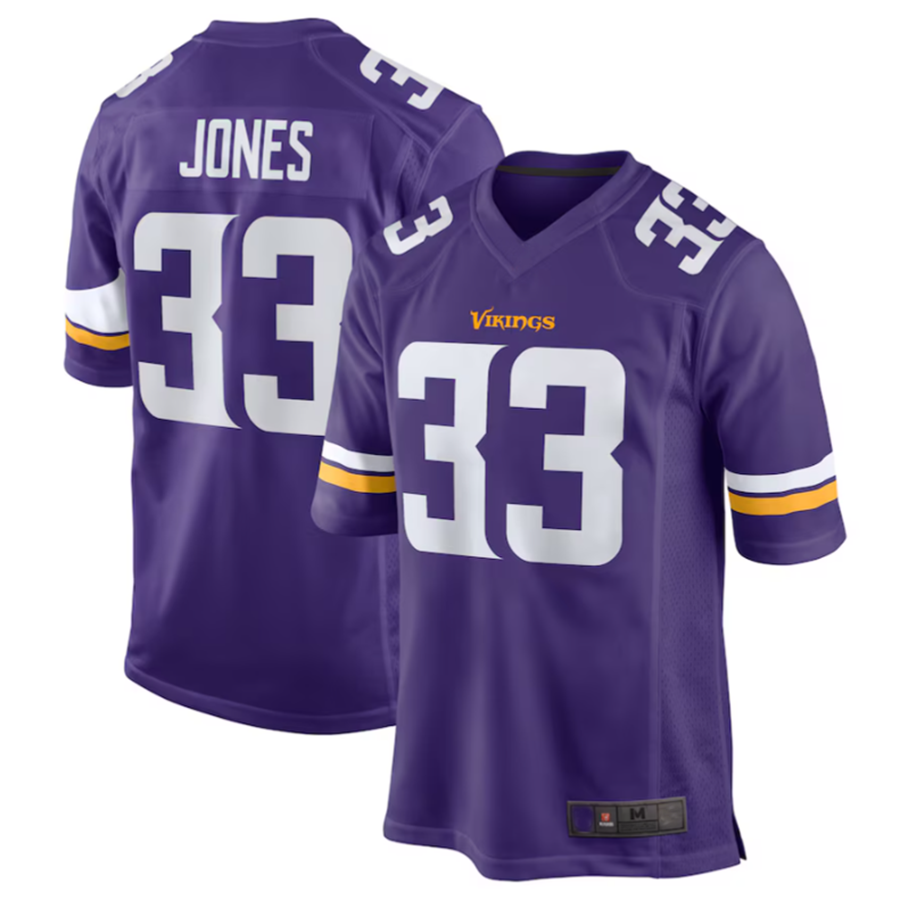 Trusc MN.Vikings #33 Aaron Jones Purple Game Player Jersey Stitched American Stitched Jerseys