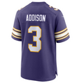 Trusc MN.Vikings #3 Jordan Addison Purple Classic Player Game Jersey American Stitched Jersey