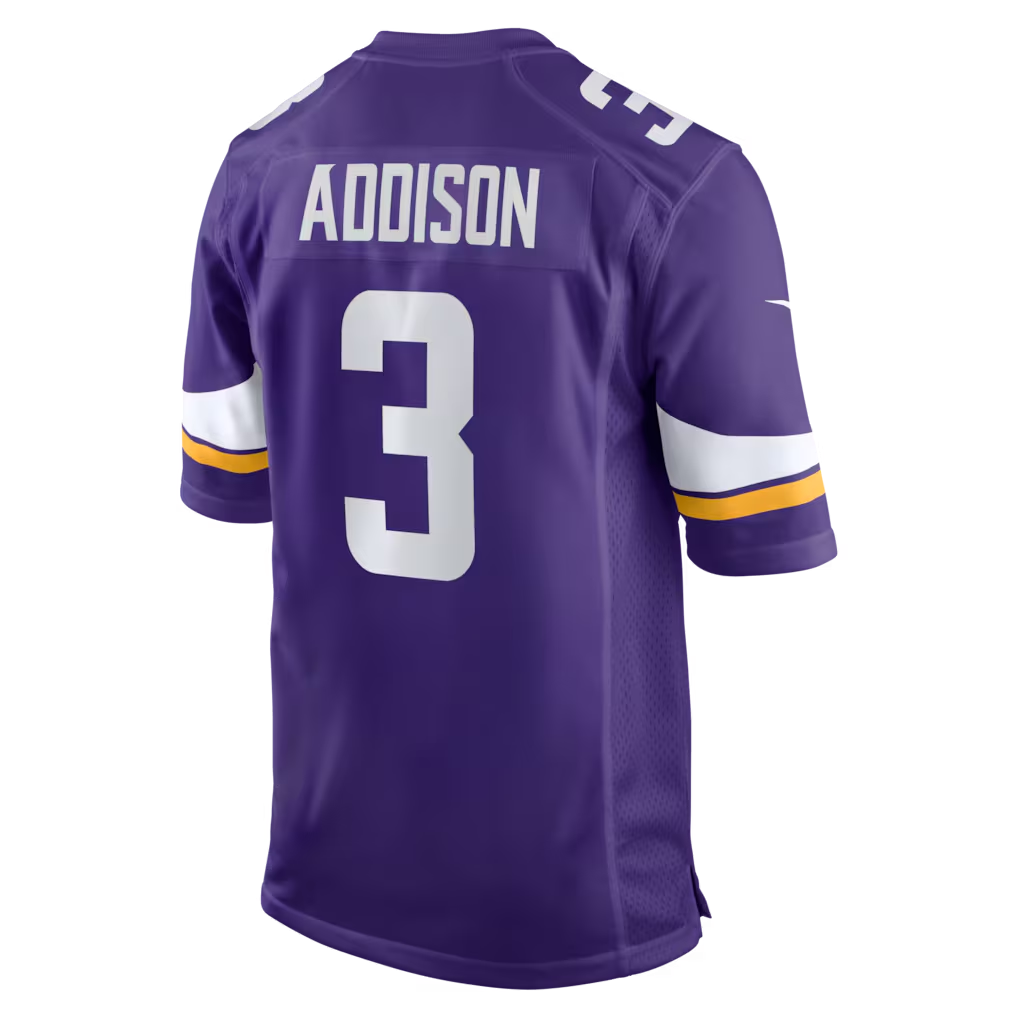 Trusc MN.Vikings #3 Jordan Addison Purple Game Stitched Jerseys
