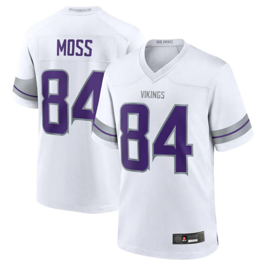 Trusc MN.Vikings #84 Randy Moss White Alternate Retired Player Game American Stitched Jerseys