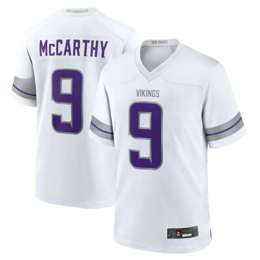 Trusc MN.Vikings #9 J.J. McCarthy White Alternate Game Player American Stitched Jerseys