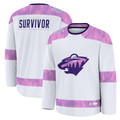 Trusc M.Wild White Hockey Fights Cancer Survivor Practice Jerseys