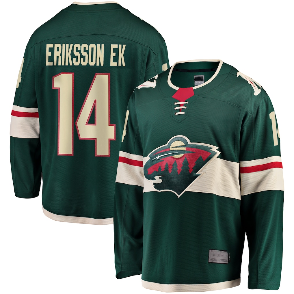 Trusc M.Wild #14 Joel Eriksson Ek Green Breakaway Jerseys
