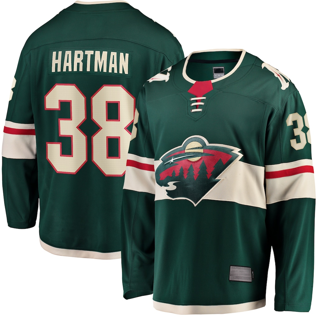Trusc M.Wild #38 Ryan Hartman Green Home Breakaway Player Jerseys