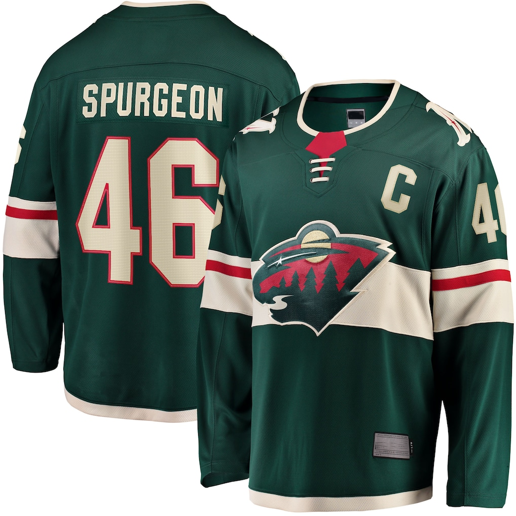 Trusc M.Wild #46 Jared Spurgeon Green Home Breakaway Player Jerseys