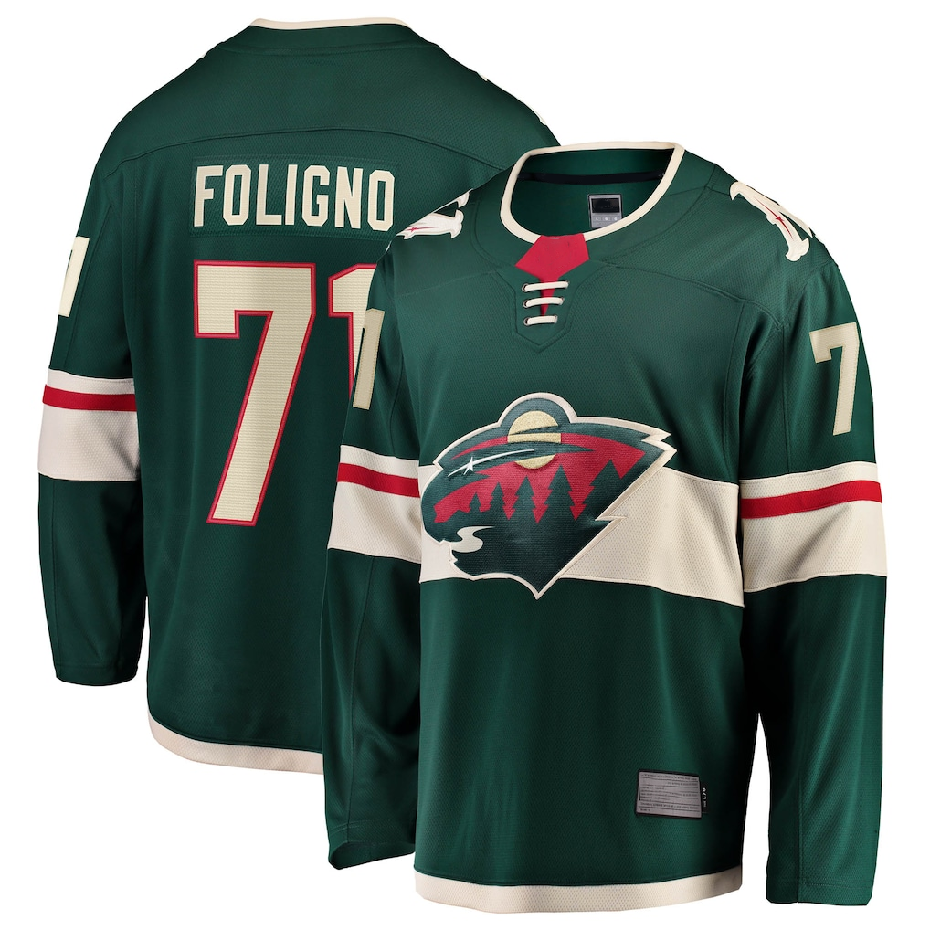Trusc M.Wild #71 Nick Foligno Green Home Breakaway Jerseys