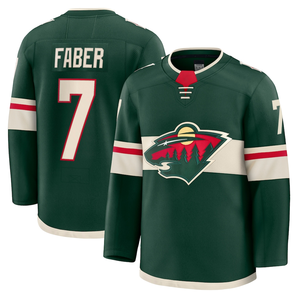 Trusc M.Wild #7 Brock Faber Green Anniversary Premium Jerseys