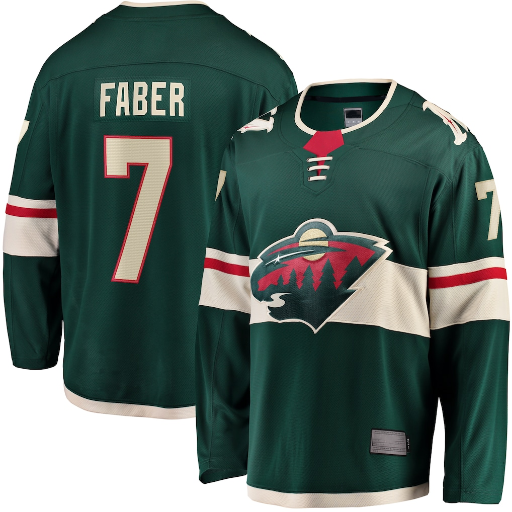 Trusc M.Wild #7 Brock Faber Green Home Breakaway Player Jerseys
