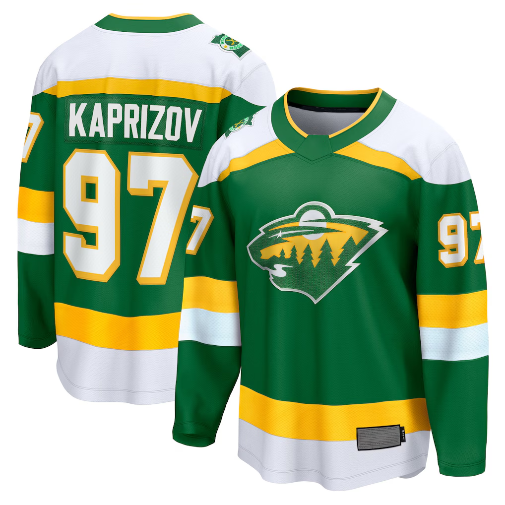 Trusc M.Wild #97 Kirill Kaprizov Green 2023-24 Alternate Breakaway Jerseys