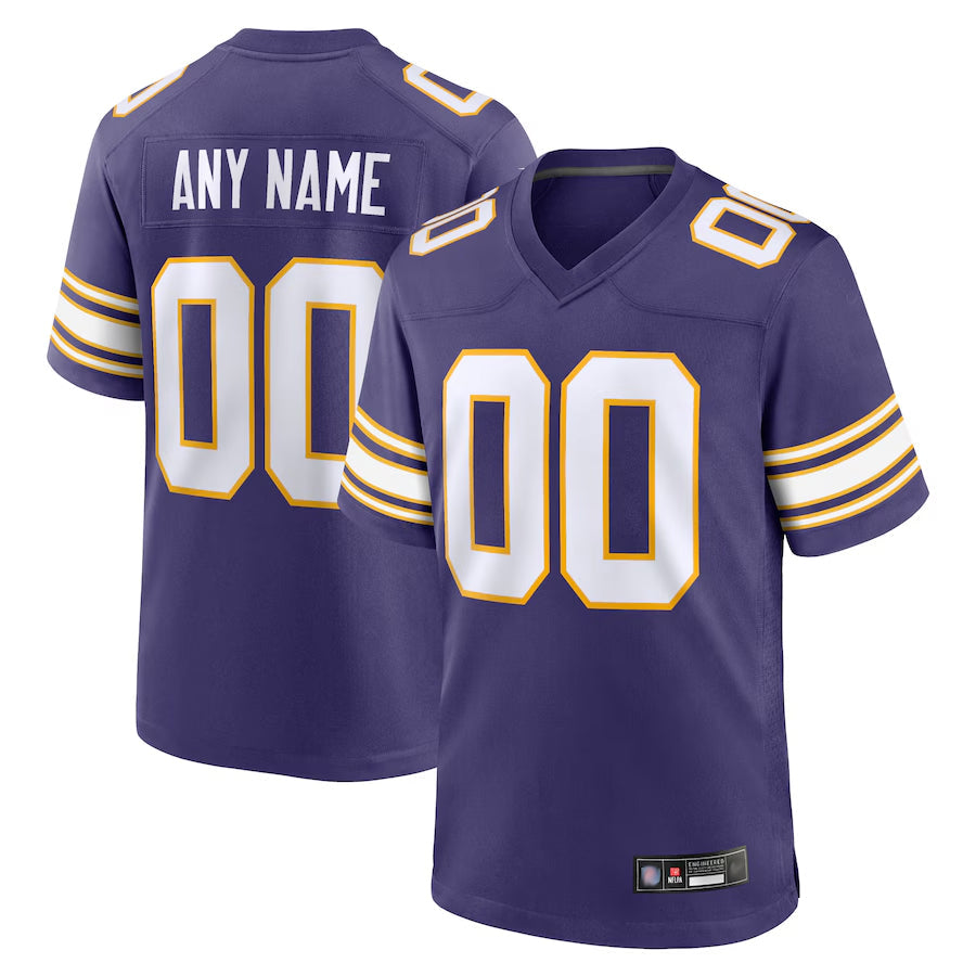 Trusc Custom MN.Vikings Secondary Alternate Game Stitched Jerseys