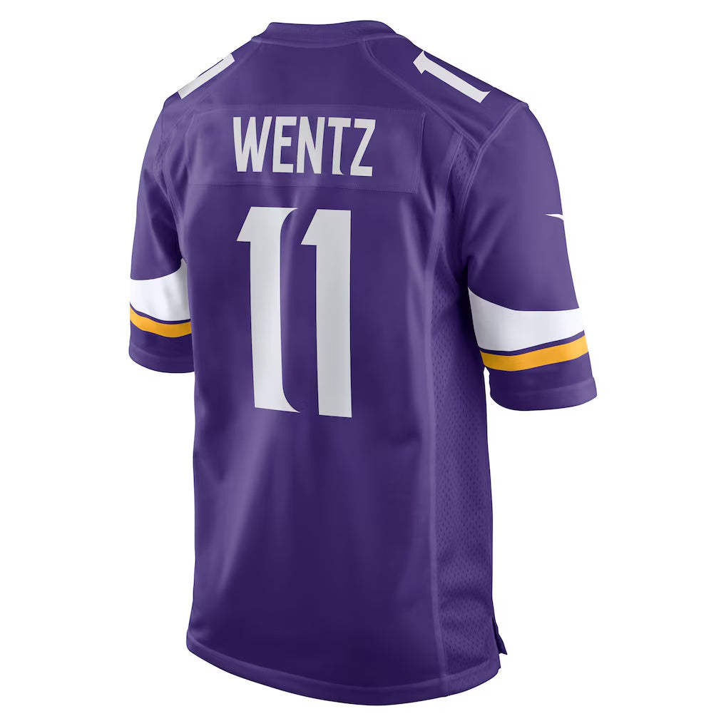 Trusc MN.Vikings #11 Carson Wentz Purple Team Game Stitched Jerseys