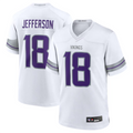 Trusc MN.Vikings #18 Justin Jefferson Player White Replica Game Stitched Jerseys