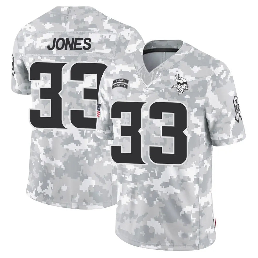 Trusc MN.Vikings #33 Aaron Jones Player Arctic Camo Salute to Service Limited Stitched Jerseys
