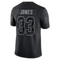 Trusc MN.Vikings #33 Aaron Jones Player Black REFLECTIVE Limited Stitched Jerseys