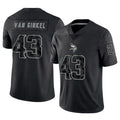 Trusc MN.Vikings #43 Andrew Van Ginkel Player Black REFLECTIVE Limited Stitched Jerseys