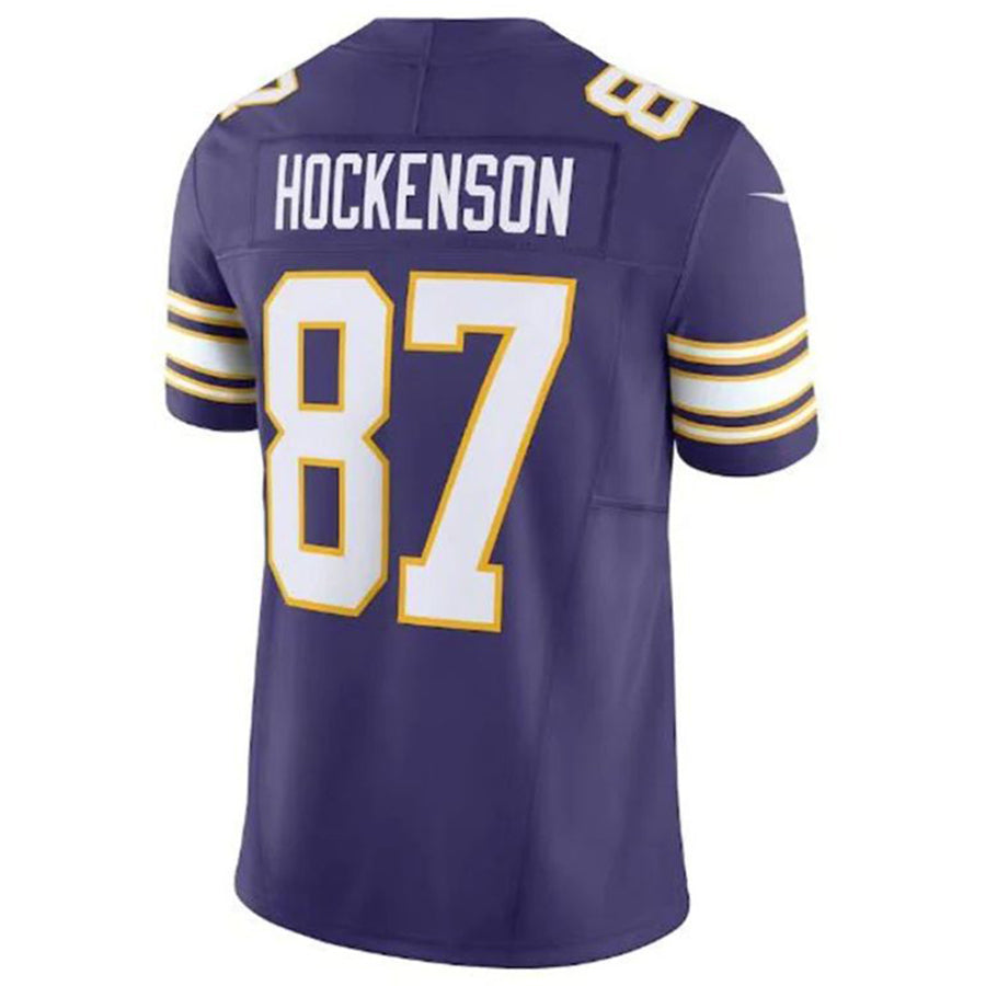 Trusc MN.Vikings #87 T.J. Hockenson Classic Vapor F.U.S.E. Limited Player Jersey - Purple American Stitched Jerseys