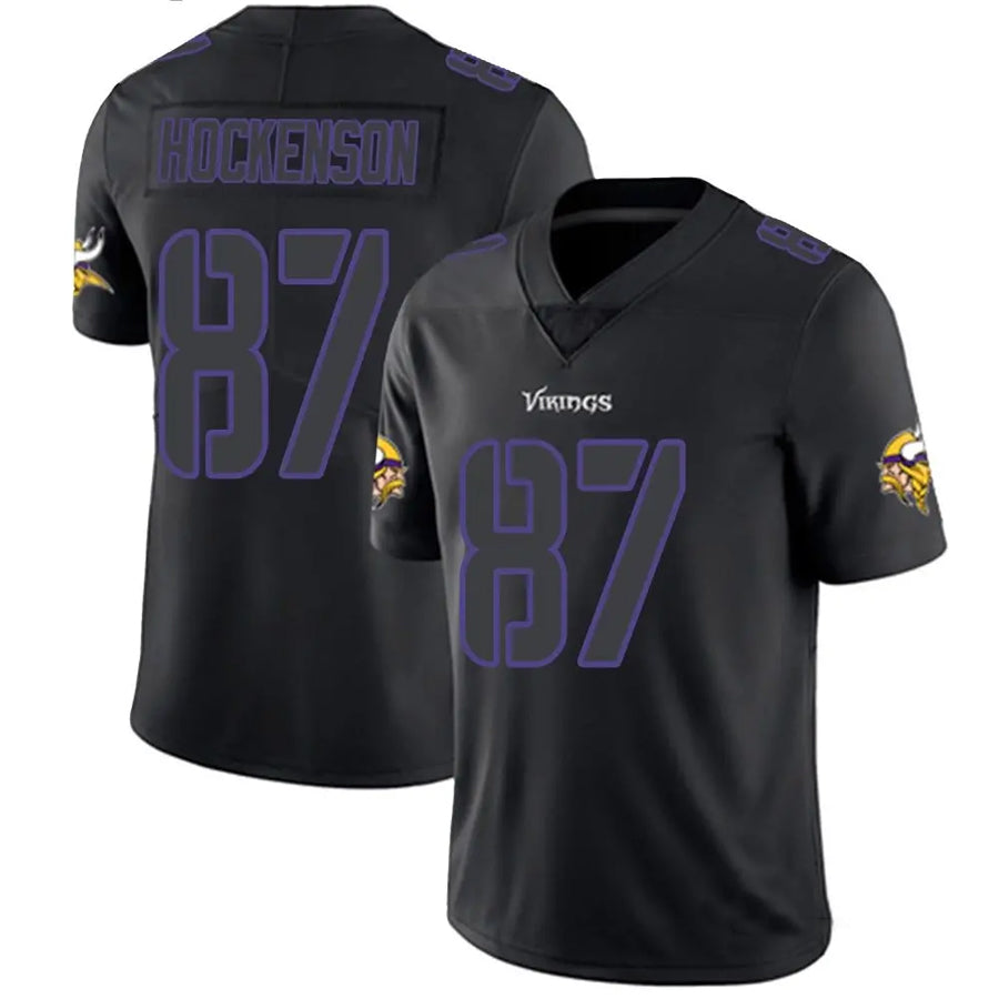 Trusc MN.Vikings #87 T.J. Hockenson Player Limited Black Impact Game Stitched Jerseys