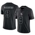 Trusc MN.Vikings #9 J.J. McCarthy Player Black REFLECTIVE Limited Stitched Jerseys