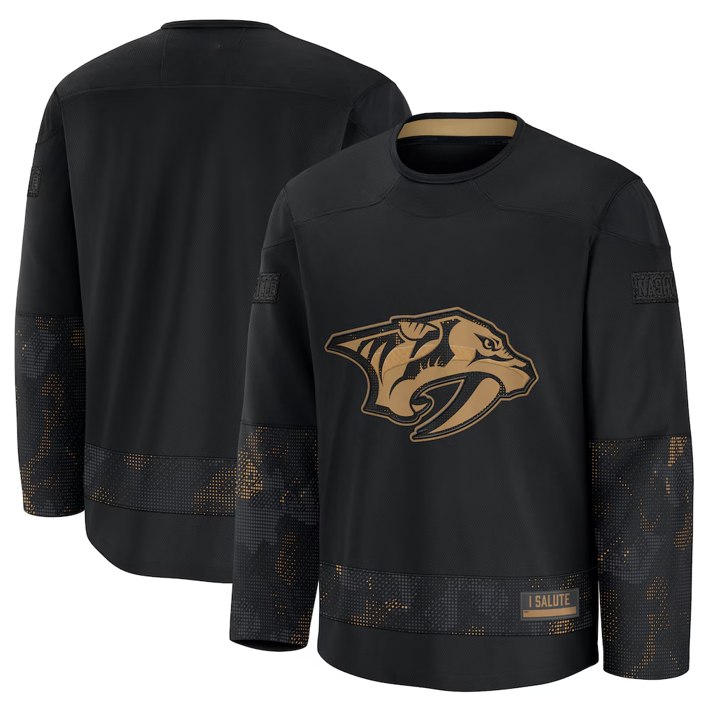Trusc N.Predators Black 2024 Military Appreciation Practice Jerseys