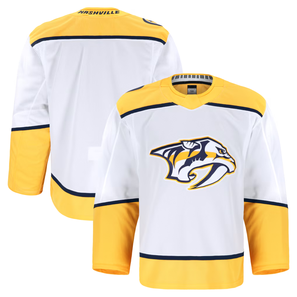 Trusc N.Predators White Away Authentic Pro Jerseys