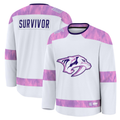 Trusc N.Predators White Hockey Fights Cancer Survivor Practice Jerseys