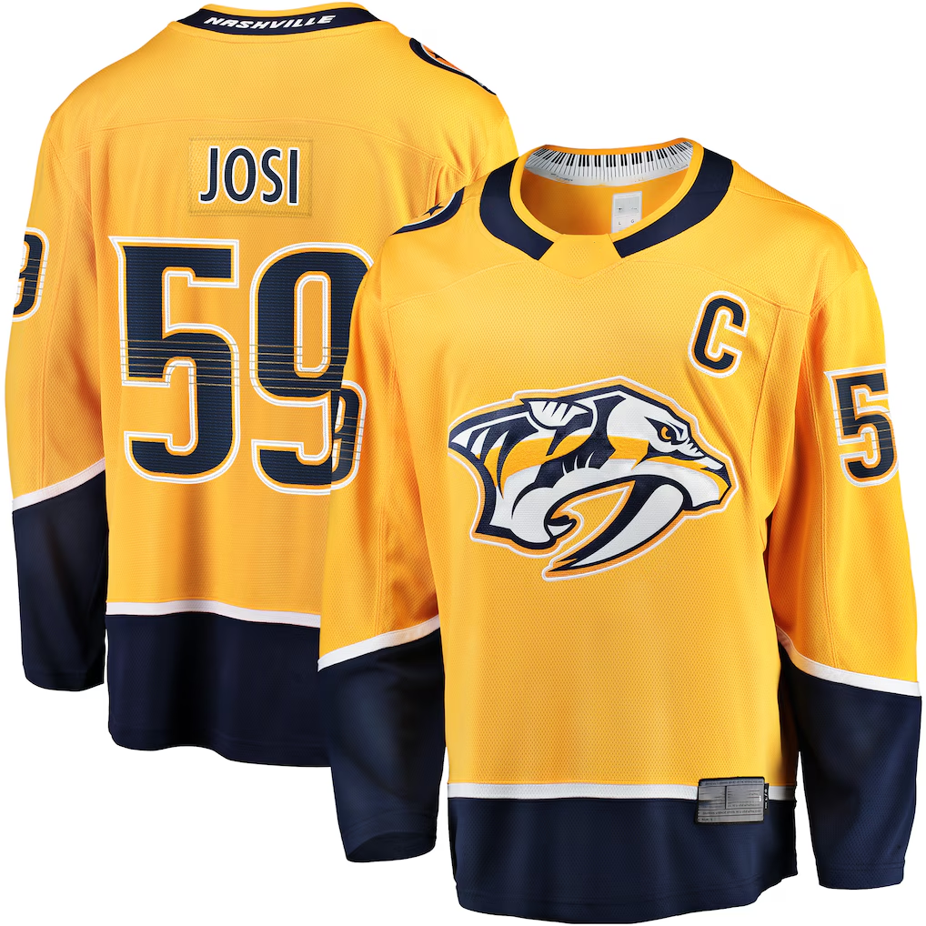 Trusc N.Predators #59 Roman Josi Gold Home Breakaway Jerseys
