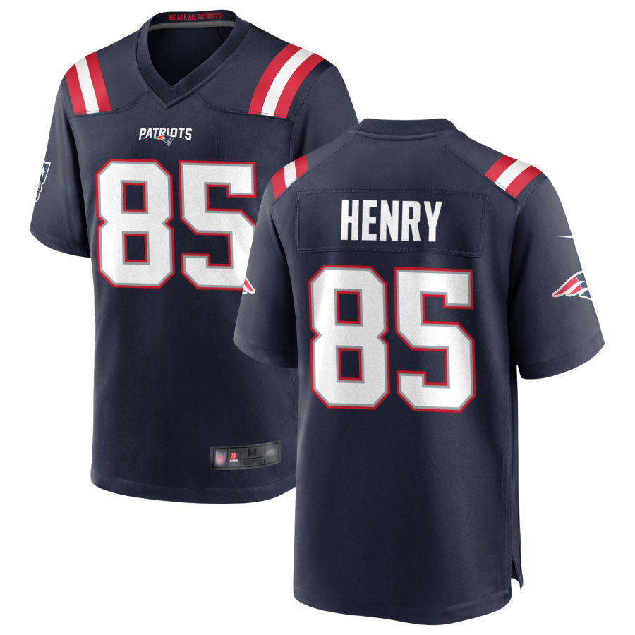 Trusc NE.Patriots #85 Hunter Henry Navy Game Home Jerseys