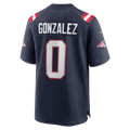 Trusc NE.Patriots #0 Christian Gonzalez Navy Team Game Stitched Jerseys