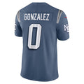 Trusc NE.Patriots #0 Christian Gonzalez Player Storm Blue Rivalries Collection Limited Stitched Jersey